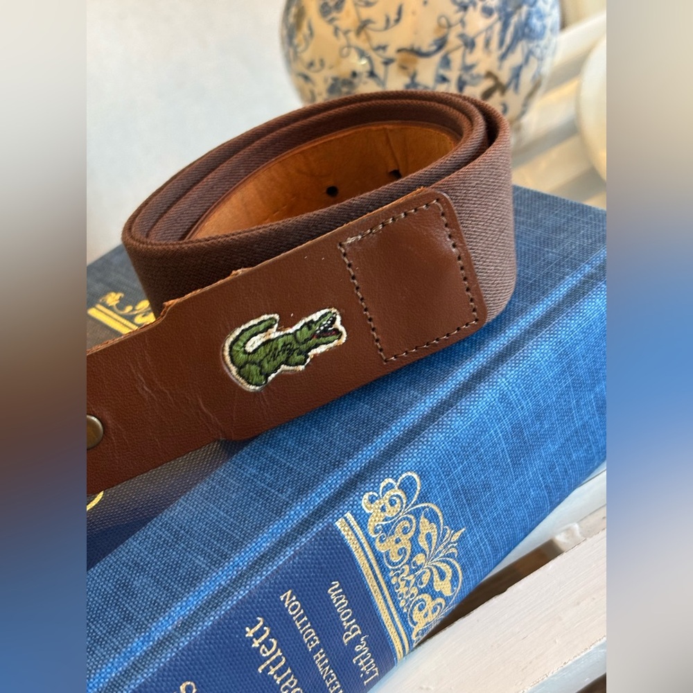 Vintage Y2K Lacoste Izod Leather Belt- Men’s Sz-38 Measures-42”L | Timeless EUC - Picture 2 of 9